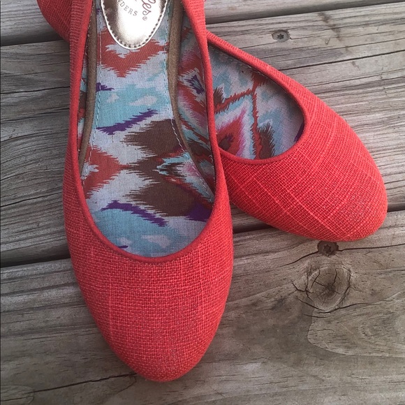 SOLD New Anthropologie Seychelles coral hemp flats - Picture 4 of 5